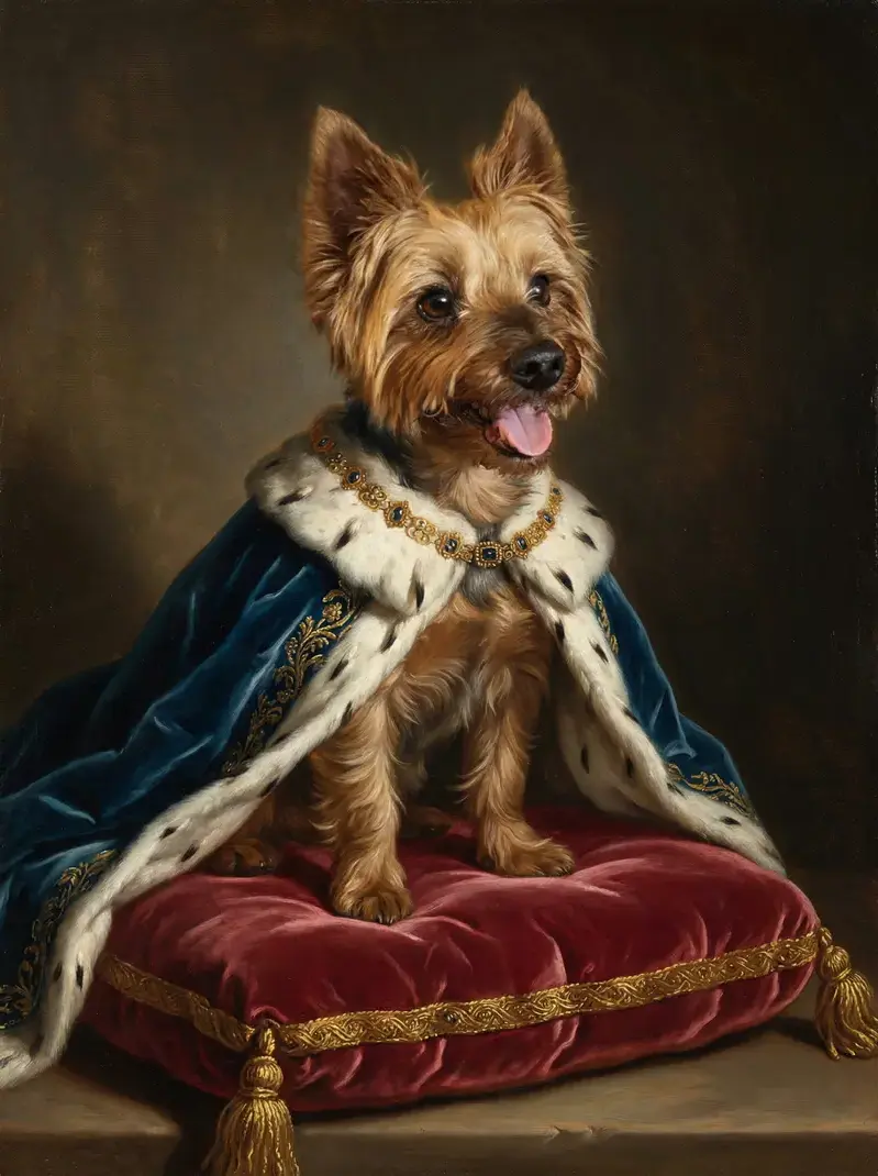 Królewski portret psa – Książę Burek III, Obrońca Miski Królewskiej