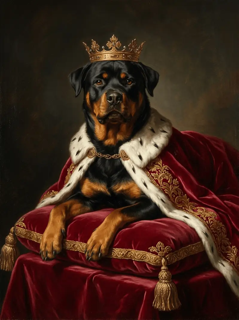 Królewski portret psa – Baron Azor Von Kość, Wielki Łowczy